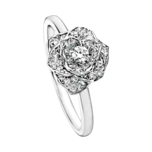 Piaget Rose fake diamond rings White gold G34UR500