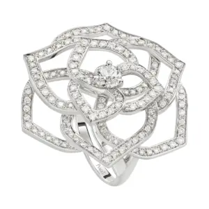 Piaget Rose fake diamond rings White gold G34UV700