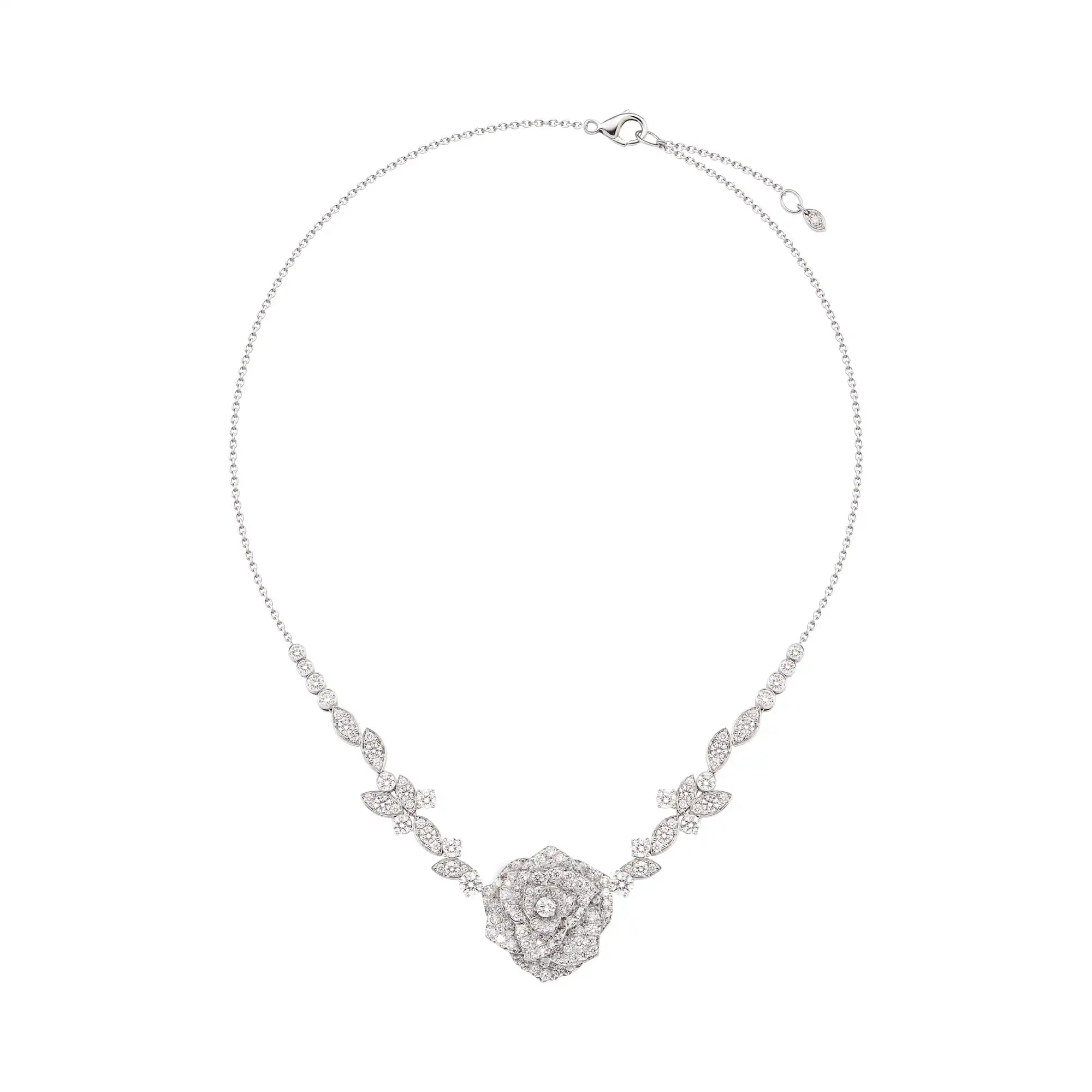 Piaget Rose necklace White goldfake diamond necklace G37UA600