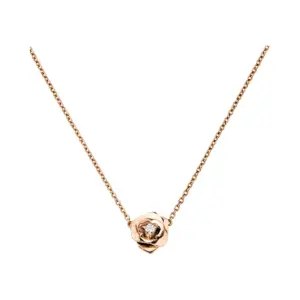 Piaget Rose pendant Rose Gold fake diamond necklace G33U0081