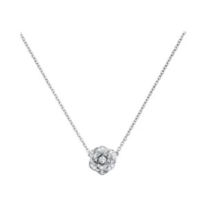 Piaget Rose pendant White Gold fake diamond necklace G33U0085
