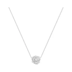 Piaget Rose pendant White Gold fake diamond necklace G33U0973
