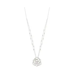 Piaget Rose pendant White Gold fake diamond necklace G33U0980
