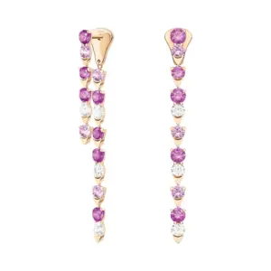 Piaget Sunlight earrings Rose Gold Pink Sapphire Diamond replica earrings G38R9900