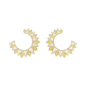 Piaget Sunlight earrings Yellow Gold Yellow Sapphire Diamond replica earrings G38R7500
