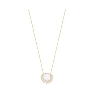 Piaget Sunlight pendant Rose Gold MotherOfPearl fake diamond necklace G33R3500