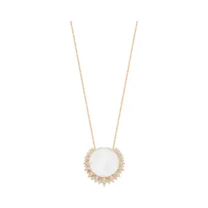 Piaget Sunlight pendant Rose Gold MotherofPearl fake diamond necklace G33L7G00