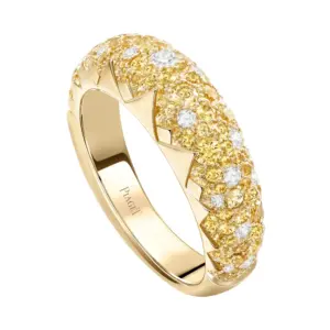 Piaget Sunlight ring Yellow goldyellow sapphirefake diamond rings G34R1000
