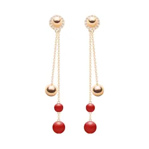 Possession earrings Rose Gold Carnelian Diamond replica earrings G38PW400