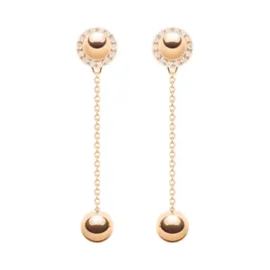 Possession earrings Rose Gold Diamond replica earrings G38PV800