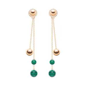 Possession earrings Rose Gold Malachite Diamond replica earrings G38PW300