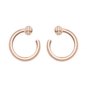 Possession open hoop earrings Rose Gold Diamond Open Hoop replica earrings G38PV700