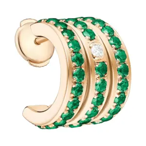 Possession single earring Rose Gold Emerald Diamond replica earrings G38P4B00