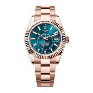 REPLICA ROLEX WATCHES FOR SALE SKY DWELLER ROSE GOLD BLUE GREEN M336935 0001 NOOB