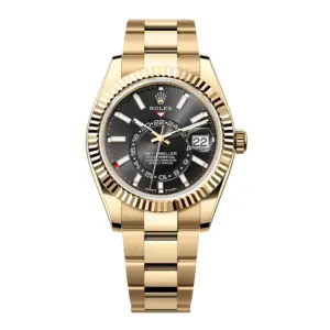 REPLICA ROLEX WATCHES FOR SALE SKY DWELLER YELLOW GOLD BRIGHT BLACK M336938 0002 NOOB