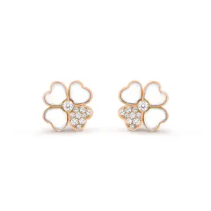 Van Cleef Arpels Cosmos Earrings Small Model 18K Rose VCARO5BX00