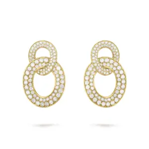 Van Cleef Arpels Olympia Earrings 18K Yellow Gold Diamond VCARP3CS00