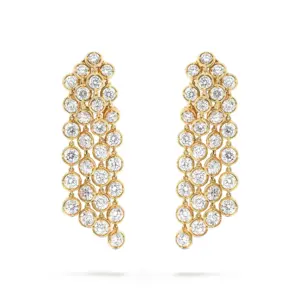 Van Cleef Arpels Palmyre Earrings 18K Yellow Gold Diamond VCARO3RE00