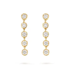 Van Cleef Arpels Palmyre Earrings 18K Yellow Gold Diamond VCARO3RF00
