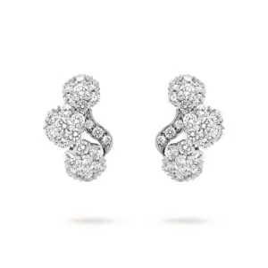 Van Cleef Arpels Snowflake Earrings 18K White Gold Diamond VCARPJKG00