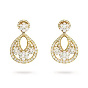 Van Cleef Arpels Snowflake Earrings Large Model 18K Yellow VCARO3RU00