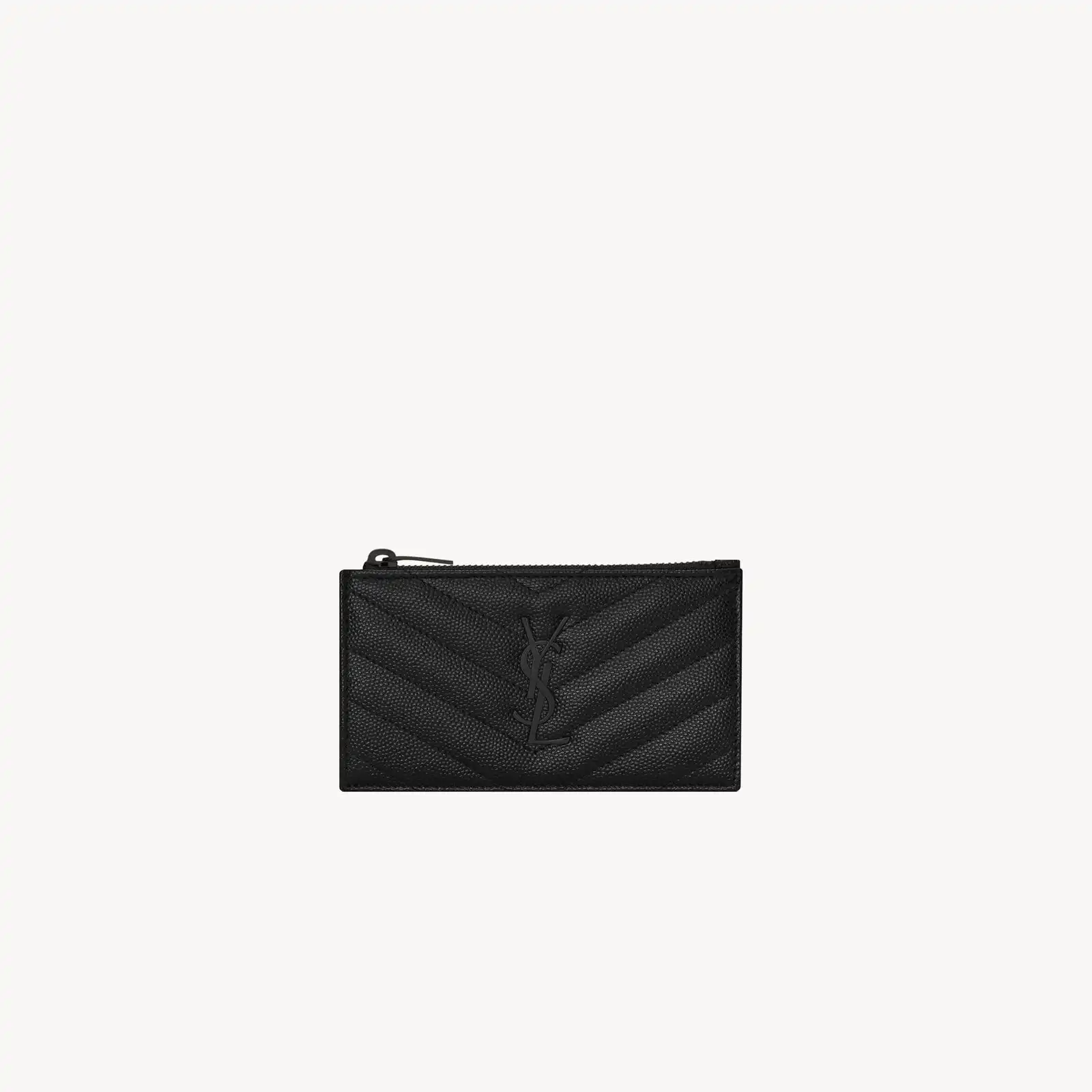 YSL Replica cassandre matelasse fragments card case in grain de poudre leather 607915BOW081000