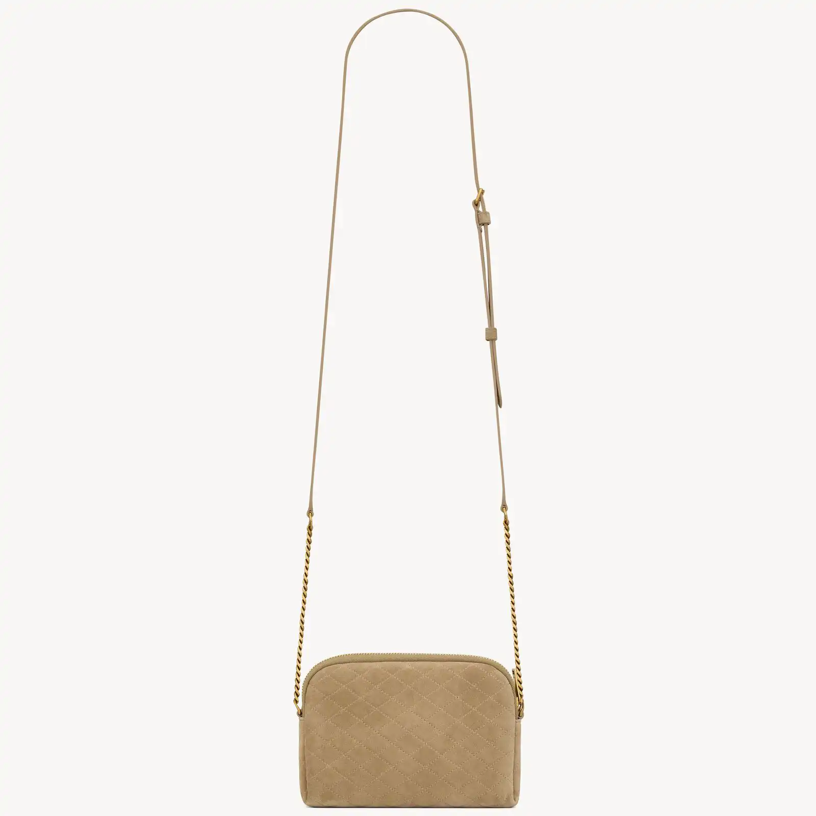 YSL Replica gaby zipped pouch in quilted suede 7336671U8072638 B