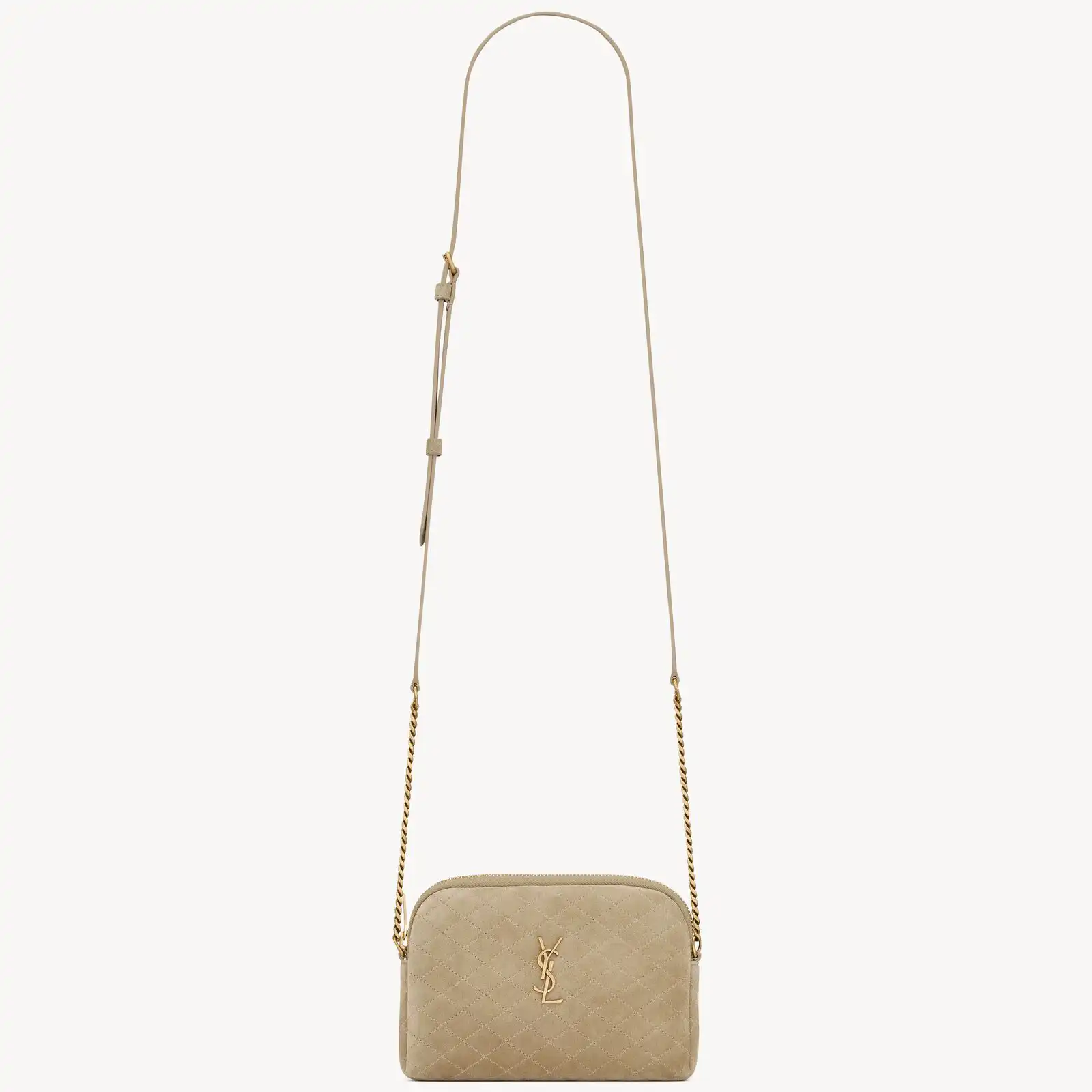 YSL Replica gaby zipped pouch in quilted suede 7336671U8072638