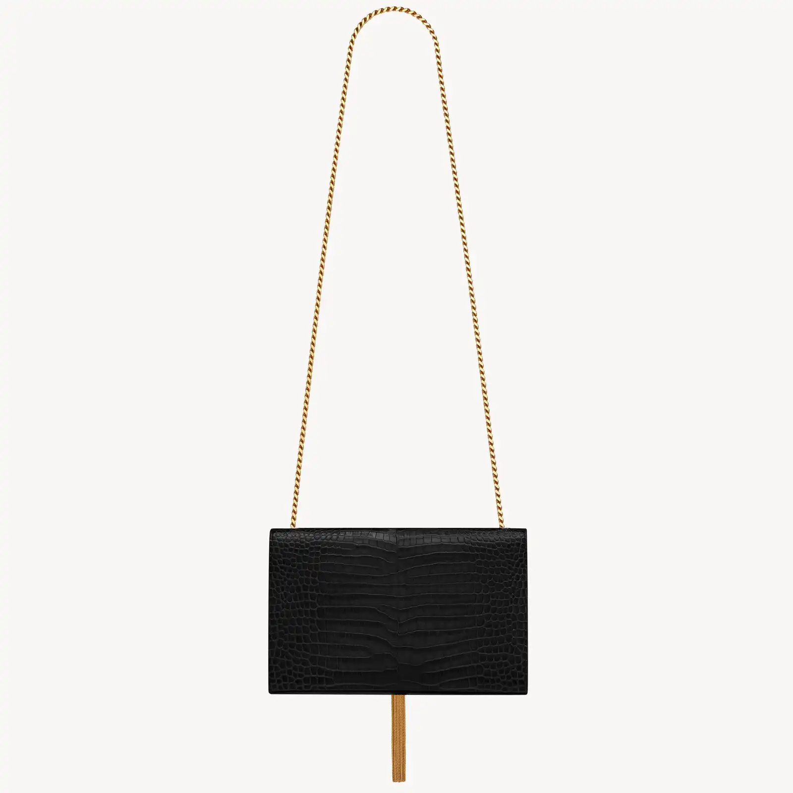 YSL Replica kate medium tassel in crocodile embossed leather 354119DND0J1000 A