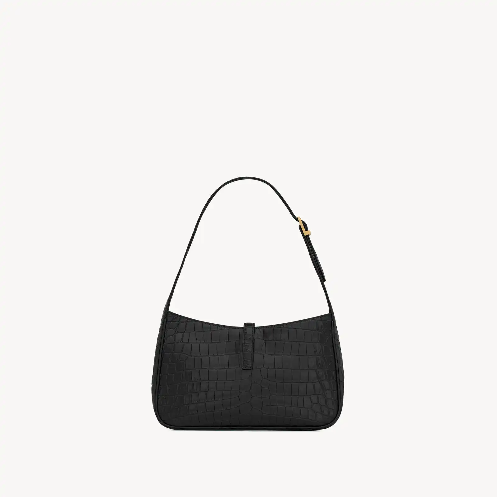 YSL Replica le 5 a 7 in crocodile embossed shiny leather 657228DZESW1062 B