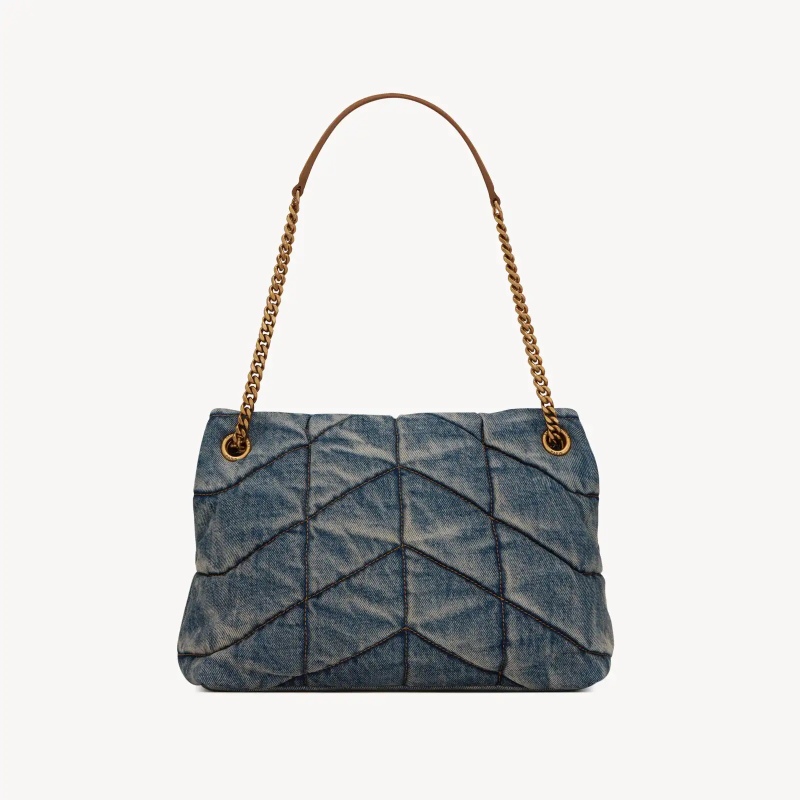 YSL Replica puffer medium in suede and denim 5774752PT674575 B