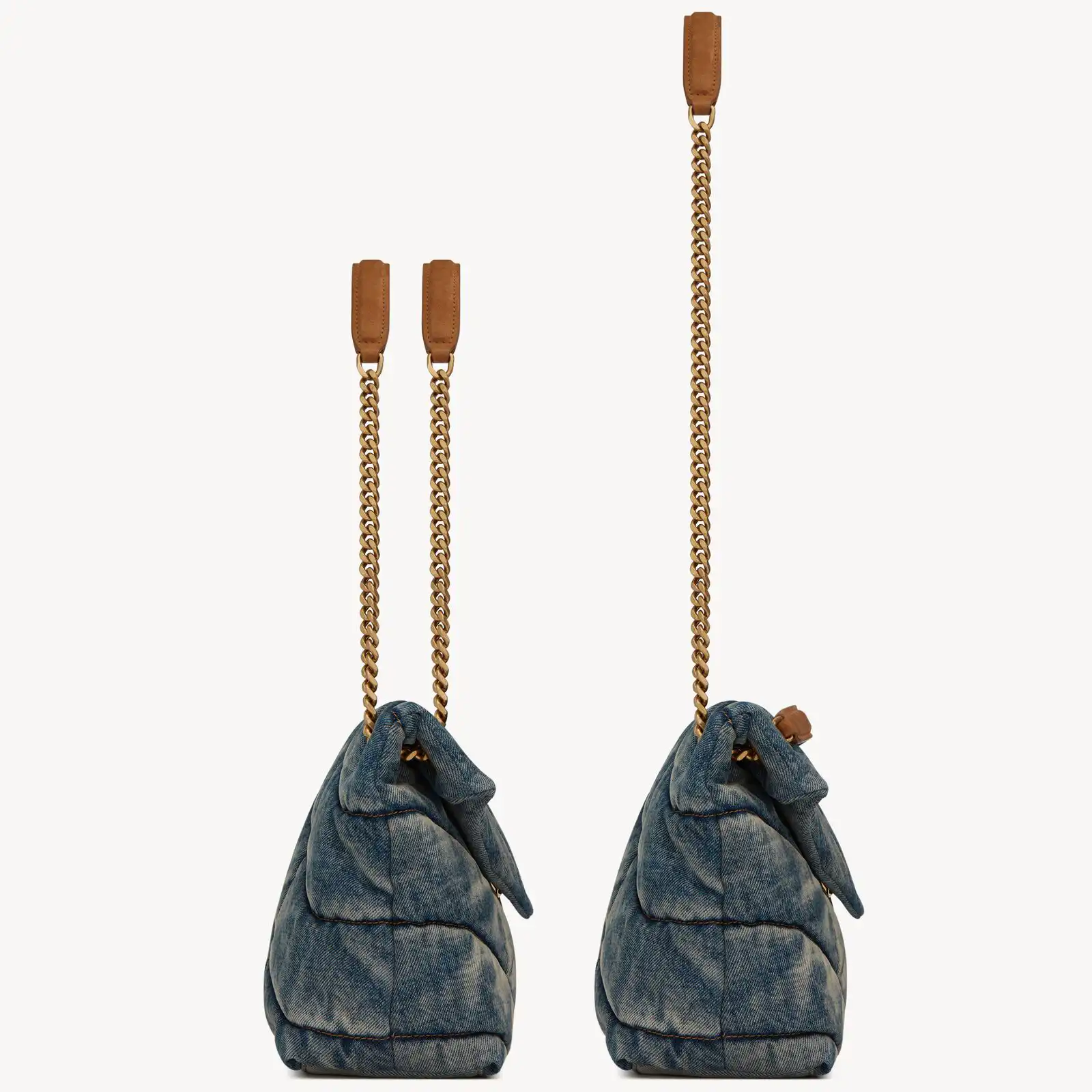 YSL Replica puffer medium in suede and denim 5774752PT674575 C