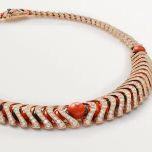 cartier replica necklace 18K rose gold coral Cartier H7001005