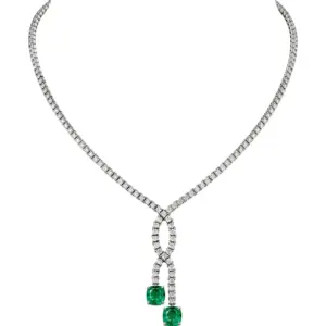 cartier replica necklace white gold set with two Cartier H7000496