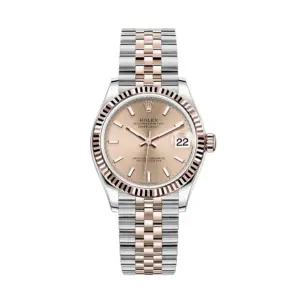rolex replica watch Datejust 31 Rose Gold/Steel Rose Index Dial & Fluted Bezel Jubilee Bracelet 278271