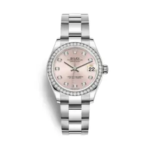 rolex replica Datejust 31 White Gold/Steel Pink Diamond Dial & Bezel Oyster Bracelet 278384RBR