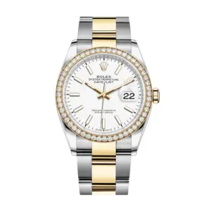 Rolex Datejust 36mm Two Tone Diamond Bezel 126283WXO
