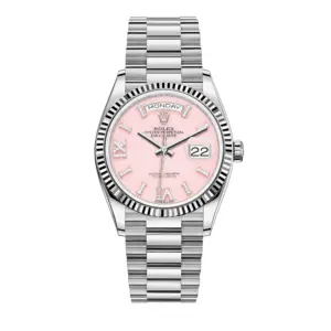 Rolex Day-Date 36mm White Gold 128239 Pink