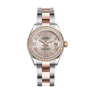 Rolex Lady Datejust 28mm Everose Diamond Bezel Two-Tone 279381 SRDO