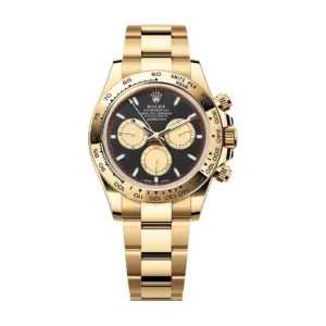 Fake Rolex Replica Watches Daytona Yellow Gold Intense Black "Newman" Dial Oyster Bracelet m126508-0002