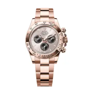 Fake Rolex Replica watches Rose Gold Sundust/Bright Black Dial Oyster Bracelet Daytona m126505-0003