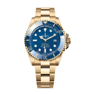 Fake Rolex Replica Watches Sea-Dweller Deepsea Yellow Gold 44mm Blue Dial Oyster Bracelet M136668LB-0001