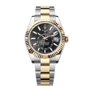 Replica Rolex Watch For Sale Sky-Dweller Yellow Gold/Steel Bright Black Index Dial Oyster Bracelet m336933-0003 Noob Factory