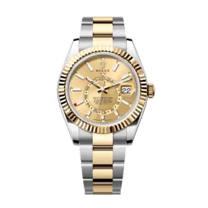 Rolex Stainless Steel and Yellow Gold Sky Dweller 336933 Champagne