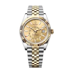 Rolex Stainless Steel and Yellow Gold Sky Dweller 336933 Champagne Jubilee