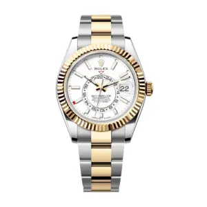 Rolex Stainless Steel and Yellow Gold Sky Dweller 336933 White