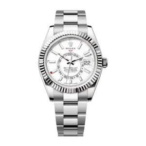 Fake Rolex Replica Watches Sky-Dweller White Gold/Steel Intense White Index Dial Oyster Bracelet M336934-0003-ZF