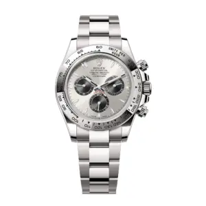 Fake Rolex Replica Watches White Gold Steel/Bright Black Dial Oyster Bracelet m126509-0003