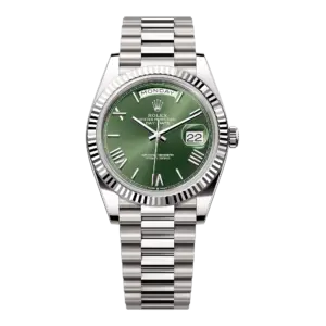 Rolex White Gold President Day Date 40 228239 Green