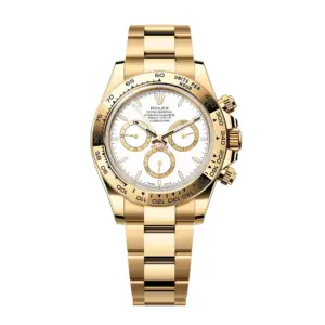 Fake Rolex Replica Watches Daytona Yellow Gold White Index Dial Yellow Gold Bezel Oyster Bracelet m126508-0001